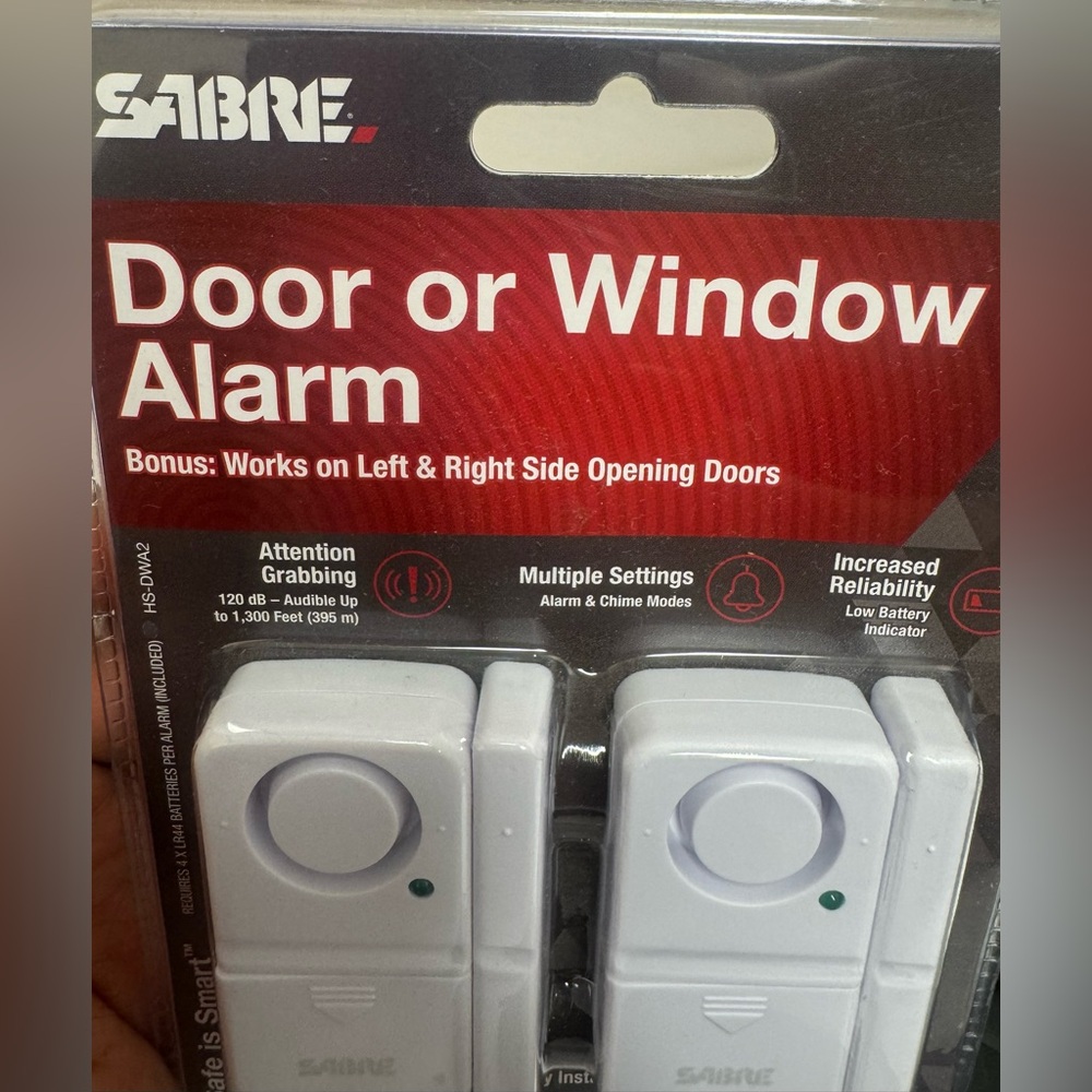 Sabre Door or Window Alarm 2 Pack NEW - Picture 3 of 4